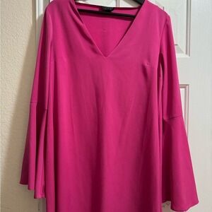 Topshop Fuchsia V-Neck Tunic